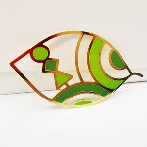 Marque-page magnétique en laiton avec motif floral nautique, couleur personnalisée, plaqué argent, artisanat en métal peint, cadeau, forme personnalisée, rentrée scolaire, nouveauté 2020 - Product Image 1