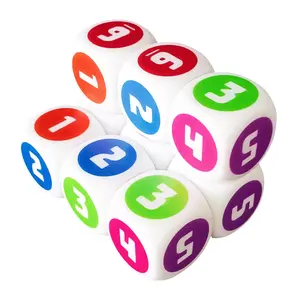 Factory Direct Wholesale Price Professional Custom Design Plastic Acrylic Dice Logo Printing Dice