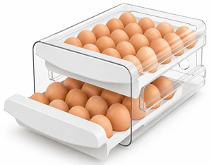 Hot Sales Stackable <b>Drawer</b>-Type Egg Container Space-Saving Fresh-Keeping <b>Storage</b> for Refrigerator Injection <b>Plastic</b> PP+PET - Product Image 1