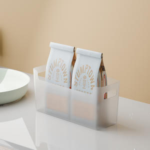 Caja de almacenamiento moderna para cocina, organizador de gabinete, contenedor de plástico apilable para despensa, escritorio, multifunción con asas - Product Image 3