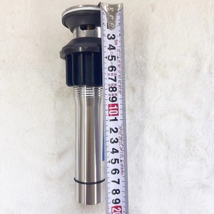 Trampa de desagüe para fregadero de acero inoxidable con refuerzo elástico, diseño antiolores y de rebote, estilo minimalista, acabado cromado - Product Image 2