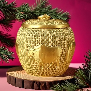 Yuanbao du zodiaque chinois, coq, décoration de bureau à domicile, porte-bonheur et Ruyi, Yuanbao en cuivre, coq doré, générateur de richesse - Product Image 2