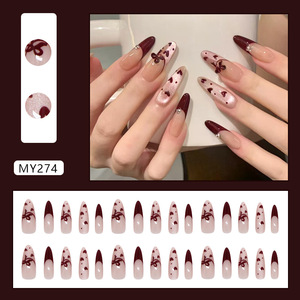 Neissry Faux Ongles à Presser Faits Main, Effet Œil de Chat, Gel Souple, Forme Amande Courte, pour Enfants, avec Boîte de Rangement, Vente en Gros, Prix Usine pour Salons - Product Image 2