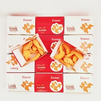 Borradores con Forma de Alitas y Muslos de Pollo Fritos, Borradores Mini Lindos al por Mayor, Material Escolar para Regalos y Premios para Maestros