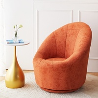 Fauteuil moderne pour enfants en forme de citrouille, chaise pivotante en tissu vert, fauteuil d'appoint relaxant pour chambre d'enfant, salon, meubles