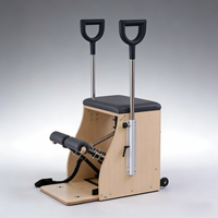 Chaise Wunda de Pilates en bois massif Studio Essential, design léger et portable, résistance à ressort réglable, banc de fitness