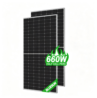 Panneau solaire IP68 660W TOPCon, module bifacial, haute résistance à la charge, 5400Pa, résistance à la neige, pour désert, ferme, côte