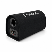 Subwoofer de voiture de 10 pouces avec amplificateur intégré 450W Max 120W RMS 12V 4 Ohm 87dB 35Hz-200Hz Tube de basses actif Boîtier compact pour LRS10