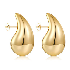 Perhiasan Wanita diskon besar anting-anting tetesan air baja tahan karat terisi emas 18k anting-anting drop pvd - Product Image 1
