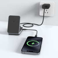 Chargeur sans fil magnétique Qi2 2 en 1 pliable en alliage d'aluminium ABS de taille mini M29 personnalisé OEM pour iPhone