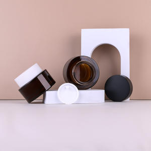 Frascos de Vidrio Grueso Personalizados de 2 oz/50 g, Envase Cosmético Vacío con Protección UV, Frasco de Vidrio Ámbar de Boca Ancha para Crema Facial - Product Image 3