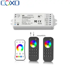 COXO VP цветных (RGB) светодиодных лент контроллер 5-летняя гарантия 12v 24v 5 звезд V3 V3-L VP RGBW RGB RF контроллер светодиодной ленты