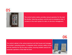 Porte à enroulement industrielle, moteur de porte industrielle, porte à enroulement coupe-feu en acier, structure à double couche - Product Image 5