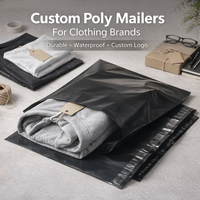 Sacs d'expédition personnalisés en polyéthylène, enveloppes auto-adhésives imperméables pour vêtements, sacs d'expédition écologiques avec options de marquage personnalisé