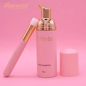 Botella de champú para lavado de pestañas, botella de espuma para limpieza facial, color rosa y verde, 50ml - Product Image 4