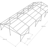 Tente de réception de mariage de style européen transparente, pavillon à toit en verre, structure en alliage d'aluminium, personnalisable, pour grands événements
