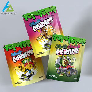 Vendas quentes em estoque milhares de sacos de embalagem de comestíveis estilos sacos Mylar 35g reutilizáveis embalagem de comestíveis de cheiro 3.5g 3.5g - Product Image 4