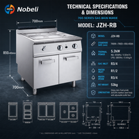 Bain-marie professionnel à gaz en acier inoxydable, base de table chauffante pour aliments, idéal pour restaurants, buffets et traiteurs