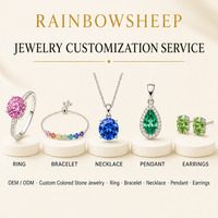 Rainbowsheep 9 couleurs Pierres de moissanite en vrac aux couleurs vives, taille 3EX, couleur D, VVS, 3.0-11mm, pour bijoux OEM/ODM, effet de couleur, NGTC