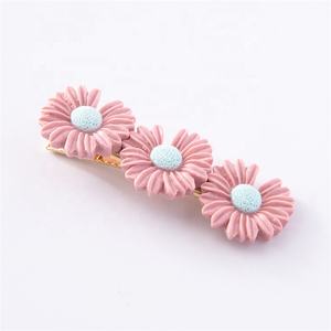 YIYI-Pinzas para el pelo de margaritas para niña, horquillas florales coloridas para el pelo para niña - Product Image 2