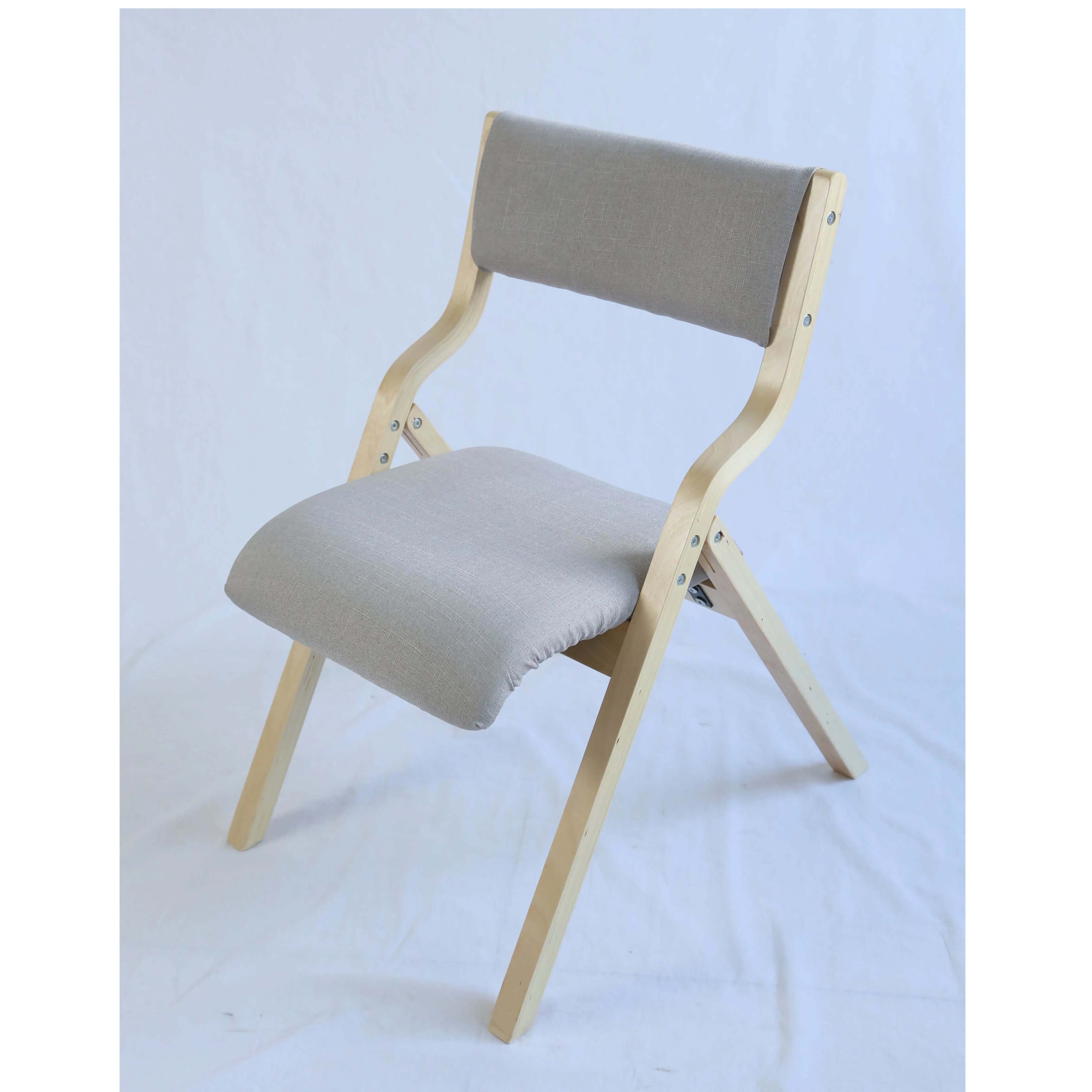 Style nordique Pliable Pliée En Contreplaqué En Bois Courbé En Bois salle à manger Chaise Pliante En Bois