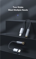 Adaptateur audio 8 broches vers Aux 3,5 mm de marque originale, 100 % compatible avec le système iOS pour utilisation sur téléphone mobile