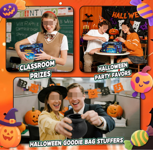 Mini <span class=keywords><strong>Chaudron</strong></span> de Fête d'Halloween, Autocollants Sorcière, Vampire, Araignée, Chauve-souris, Crâne, Anneaux, Voitures, Ressorts, Jouets Cadeaux en Gros, Boîte de Friandises pour la Sainte-Guérison - Product Image 5