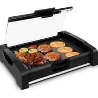AOJA Barbecue électrique en aluminium sain sans fumée de haute qualité, gril électrique léger portable, gril sain réversible