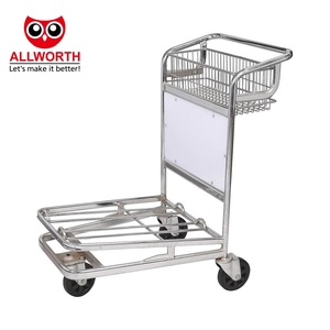 Chariot à bagages de haute résistance durable de chariot à bagages d'aéroport de bagages de passager de grande capacité pour la valise de transport - Product Image 1