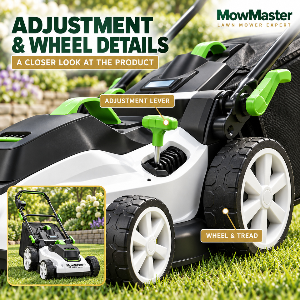 220V Electric Walk Lawn Mower with 1800W Copper Wire Motor and Carry ...