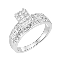 Bague de fiançailles en promotion, luxe, grand zircon, plaqué or 18 carats, plaqué rhodium, bagues de mariage pour femmes