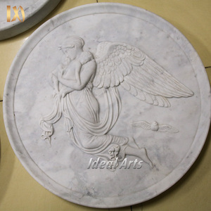 Rilievo in Marmo Intagliato a Mano, Ritratto Femminile, Decorazione da Tavolo per Interni in Stile Classico - Product Image 5