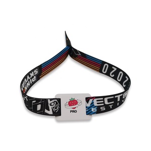 Tùy Chỉnh Logo UHF RFID NFC Chip Dây Đeo Cổ Tay Trang Web Dubai Dùng Một Lần Dệt/Vải Rfid Dây Đeo Cổ Tay/Nfc Vòng Đeo Tay Cho Các Sự Kiện - Product Image 5