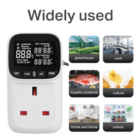Termostato Inalámbrico para Exteriores Compatible con el Reino Unido, con Pantalla Digital de Temperatura y Control de Calefacción Programable