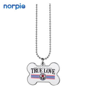 Tag anjing cetakan sublimasi polos potongan khusus grosir mode bentuk tulang logam anjing kucing nama ID Tag hewan peliharaan - Product Image 3
