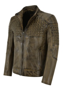 Custom 100% Genuine Dirty Brown Nappa Leather <b>Men</b>’s <b>Jacket</b> Fashion Fit Private Label OEM Bulk Wholesale Premium Outerwear - Product Image 2