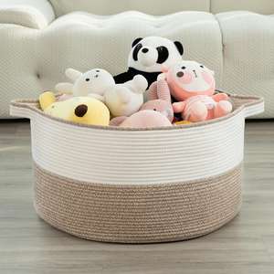 Cesta extra grande do armazenamento de OIAHOMY, 23 "x 13" armazenamento cobertor tecido - Product Image 3