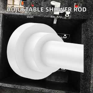 <span class=keywords><strong>Tringle</strong></span> <span class=keywords><strong>de</strong></span> Douche Blanche Réglable pour <span class=keywords><strong>Salle</strong></span> <span class=keywords><strong>de</strong></span> <span class=keywords><strong>Bain</strong></span> - <span class=keywords><strong>Tringle</strong></span> à Tension <span class=keywords><strong>Sans</strong></span> Perçage pour Douche et Fenêtre - Product Image 5