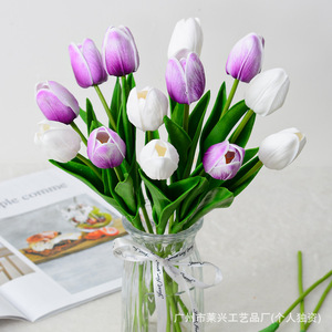Mini-tulipes artificielles Lai Xing Pu, haute simulation, pour décorations de mariage et de maison, vente en gros transfrontalière - Product Image 2