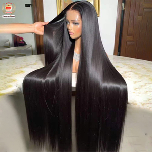 Peluca de Cabello Humano Remy Virgen Indio Liso Extremo 13x4 <span class=keywords><strong>para</strong></span> Mujeres Negras, Sin Pegamento, Venta al por Mayor - Product Image 1