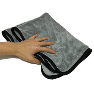 ผ้าขนหนูเช็ดมือไมโครไฟเบอร์เช็ดรถ600gsm สีเทาสีเทาขนาด50x80ซม. 2023 - Product Image 3