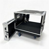 Flight case de transport 7U à double porte personnalisable avec roues pour amplificateur et outils