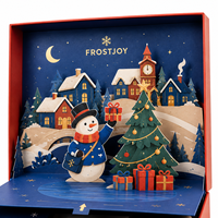 Boîte cadeau de Noël 3D pop-up, emballage de qualité supérieure pour les fêtes, idéal pour les chaussettes, les coffrets cadeaux de beauté et les cadeaux saisonniers, directement de l'usine