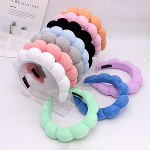 Sayoung OEM/ODM esponja Puff diademas para mujeres <span class=keywords><strong>accesorios</strong></span> para el cabello varios colores moda de lujo Spa diadema para niñas - Product Image 1