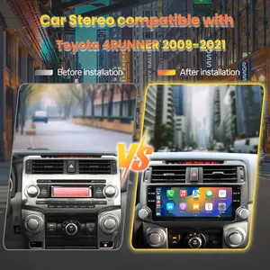 Basit yumuşak 4 + 64G 10.33 inç araba android müzik seti radyo multimedya GPS orijinal araba tarzı DVD OYNATICI Toyota 4 Runner için 2009-2021