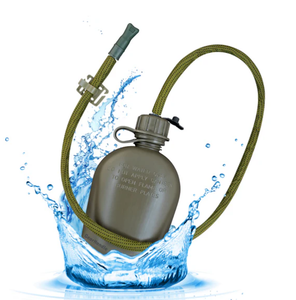 DFB01 1L 1 QUART USGI Gourde portable de camping en plein air avec paille pour une hydratation facilitée Bouteille d'eau avec tube de boisson - Product Image 4