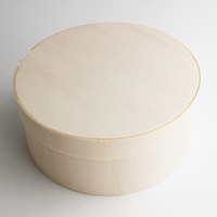 Boîte à gâteaux ronde en bois Gâteau Fromage Charcuterie Déjeuner Bento Alimentaire Sushi Pain Boîte d'emballage Hotsale Salade ronde en bois jetable