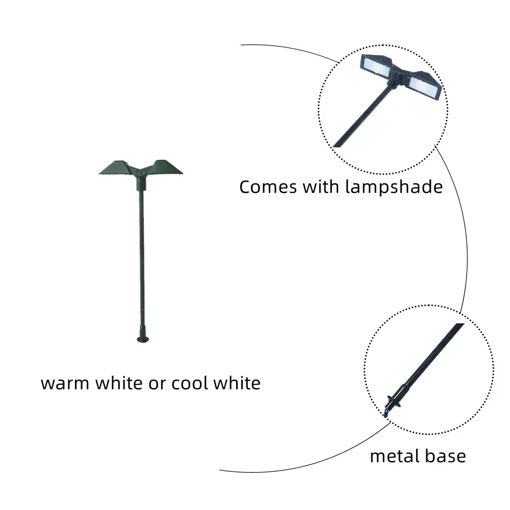 Disposition de la Station de Train de Train modèle 1:150 N échelle lumières blanches chaudes lampe LED de jardin pour la construction