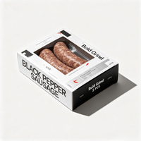 Boîte d'emballage personnalisée écologique pour saucisses, en carton rigide de qualité alimentaire, pour saucisses grillées, hot-dogs et snacks fumés