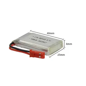 Nhà máy nóng bán 802540 sạc 3.7V 600mAh Li-poly pin/3.7V 600mAh Li-polymer pin/3.7V 600mAh LiPo